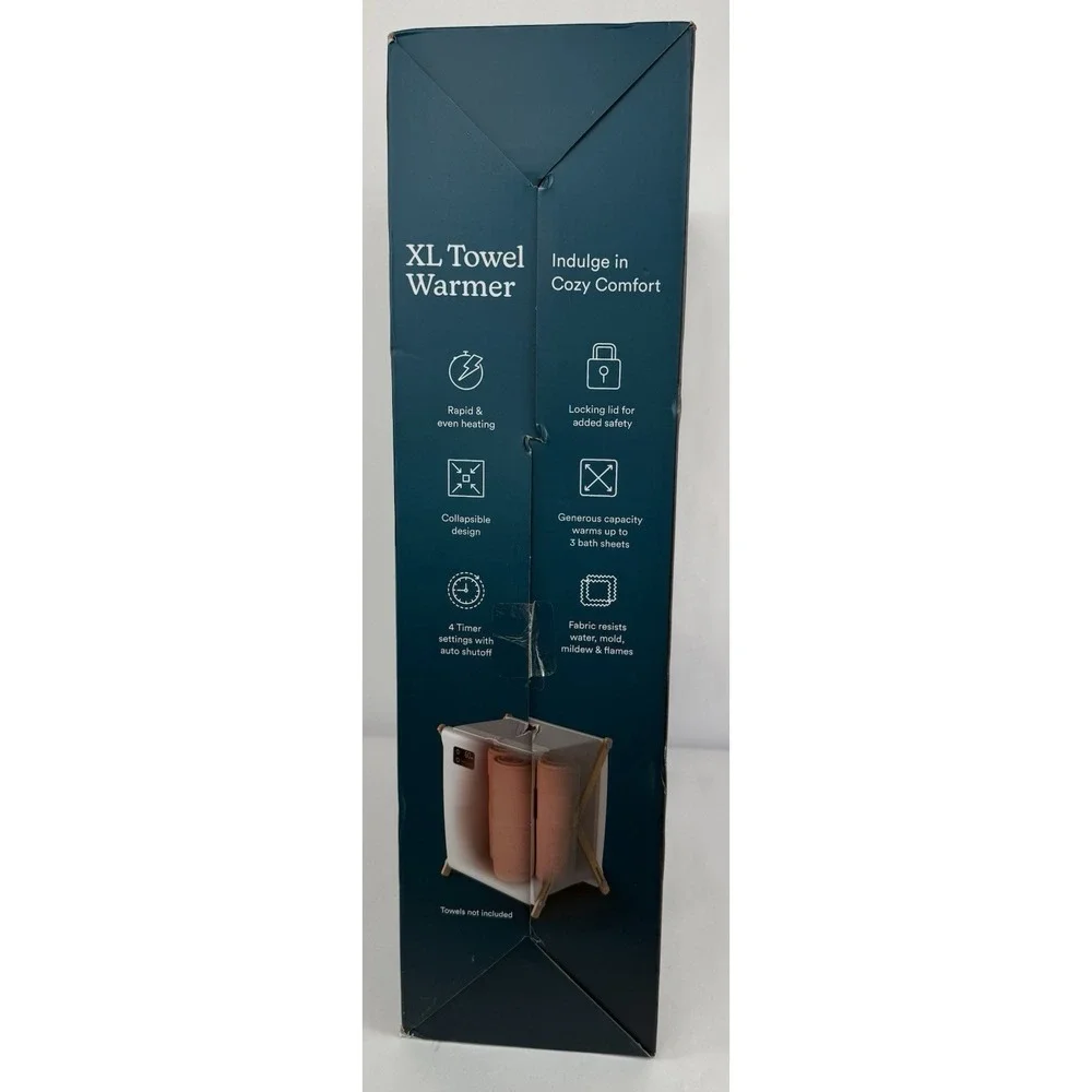 NIB Homedics XL Towel Warmer, Luxe Spa Edition Item 3333019
